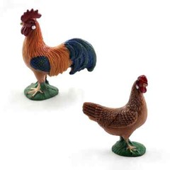 1pc Little Lamb Swan Rooster Chicken Sheep Animal Miniature Art Toy Figure Doll