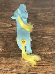 MY LITTLE PONY G1 DANCE N PRANCE DJ HASBRO BLUE W/ YELLOW MANE TAIL SPINS