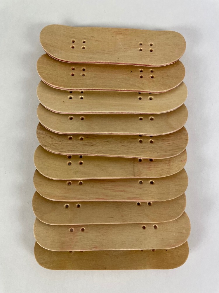 FINGERBOARD WOODEN TECH DECK SKATEBOARD NATURAL WOOD GRAIN LOT OF 10