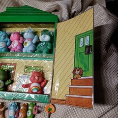 Lot (12) Care Bears 1980s Era Vintage 3.5″/2.5″ Plastic Dolls w Collector’s Case