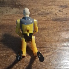 Yellow/Gray/Black Crash Test Dummy Articulated Action Figure – Plastic