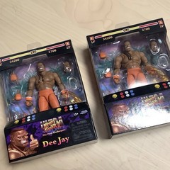 Street Fighter figure lot of 10 Jada and two custom made battle backgrounds