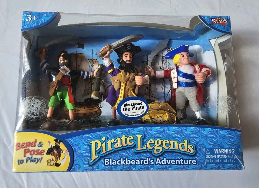Vintage Pirate Legends Blackbeard’s Adventure #3003 Play Set Odyssey Toys SEALED