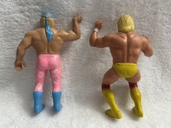 Vintage WWF Figures 1984 Hulk Hogan and 1986 Jesse Ventura Loose Used Action Fig