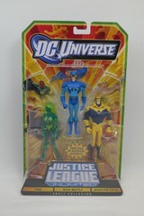 Justice League Unlimited FIRE, BLUE BEETLE, BOOSTER GOLD 3 Pack Action Figures
