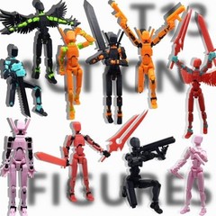 3D Action Figure Fully Articulated Multi-Jointed Robot Toy with Weapons and