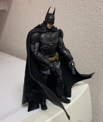 custom batman arkham knight Asylum wired leather cape 1/12 mcfarlane NOT FIGURE