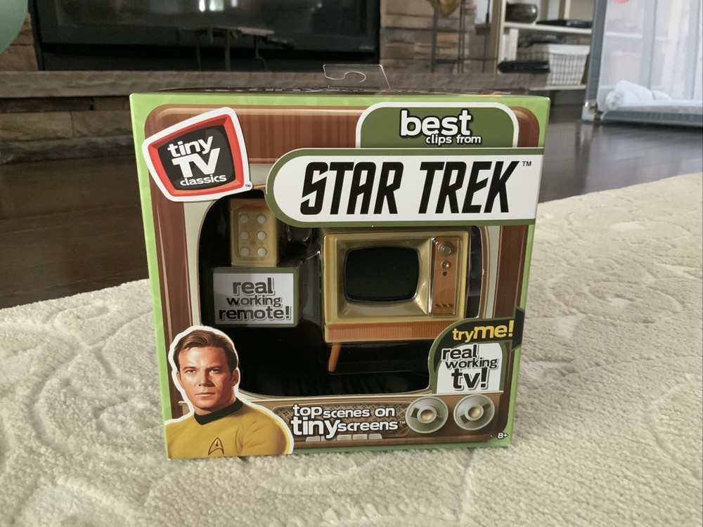 Tiny TV Classics Star Trek Collectible TV with Real Working Remote- NEW Sealed