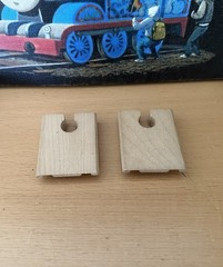 Learning Curve Wooden Thomas Train 2 Pieces of Clickety Clack Ramp Track!