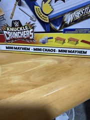 Mattel WWE Knuckle Crunchers WrestleMania Ring Set 4 Figures, Chair Ladder