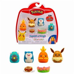 Pokemon Squishalongs 4-Pack Bellibolt, Eevee, Snorlax, Torchic New in Package