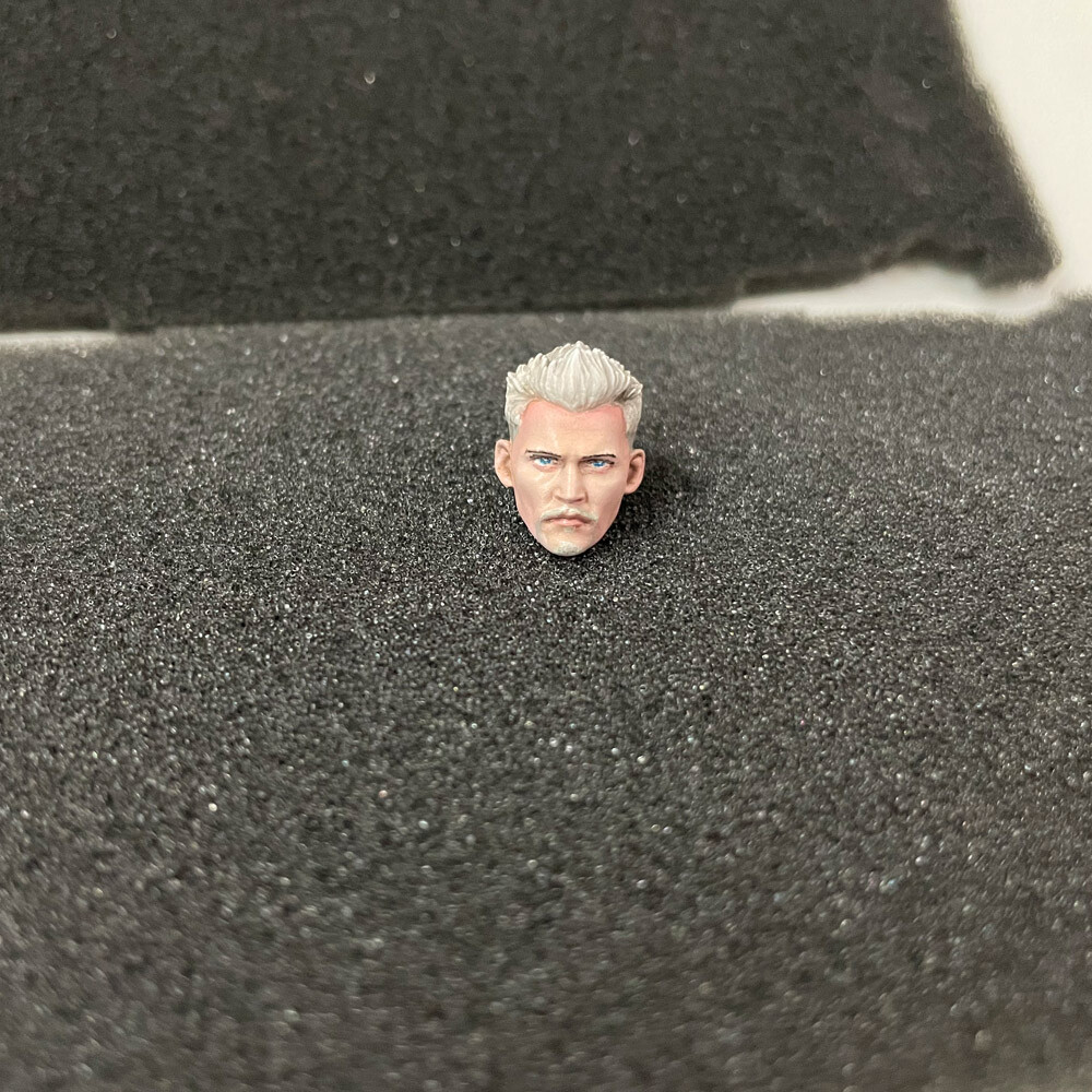 Premium 1/18 Johnny Depp / Dolph Lundgren Head Sculpt For 3.75″ Figure