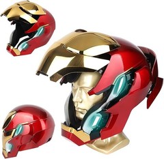 Autoking Iron Man Mk50 Friday Helmet 1/1 wearable Helmet Cosplay LED Gift