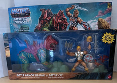 Masters of the Universe Retro Play HE MAN Armor Figure Lot Mattel BATTLE CAT NEW