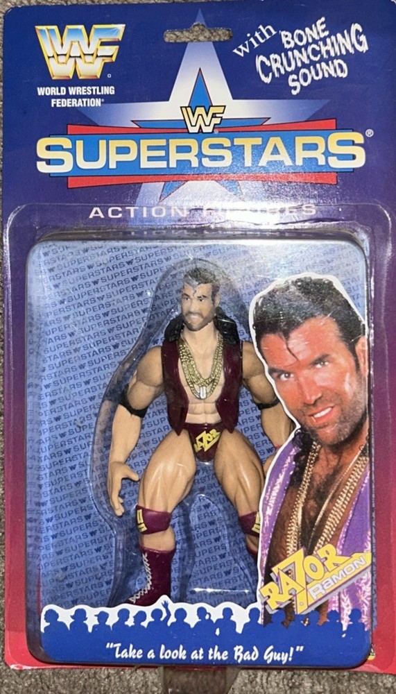 WWE WWF Jakks Superstars Series 1 Razor Ramon Bone Crunching Action BCA WCW NWO