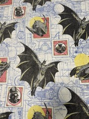 Vintage Batman 1991 DC Comics Silk Trim Penguin Batmobile Blanket 7 1/4’ X 5 3/4