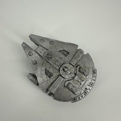 1998 Star Wars 6″ Millennium Falcon Silver Box w/ Blueprint Map Hope Ind.