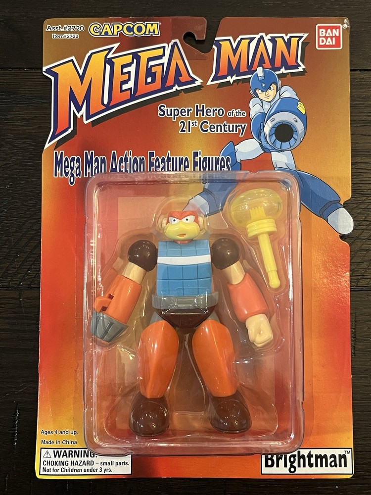 BANDAI Mega Man Brightman Figure 2720/2722 CAPCOM 1995 Brand New – MOC