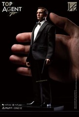 MUFF 007 Agent Killer 1/12 Action Figures Suit Clothes Gray suit &Head Body