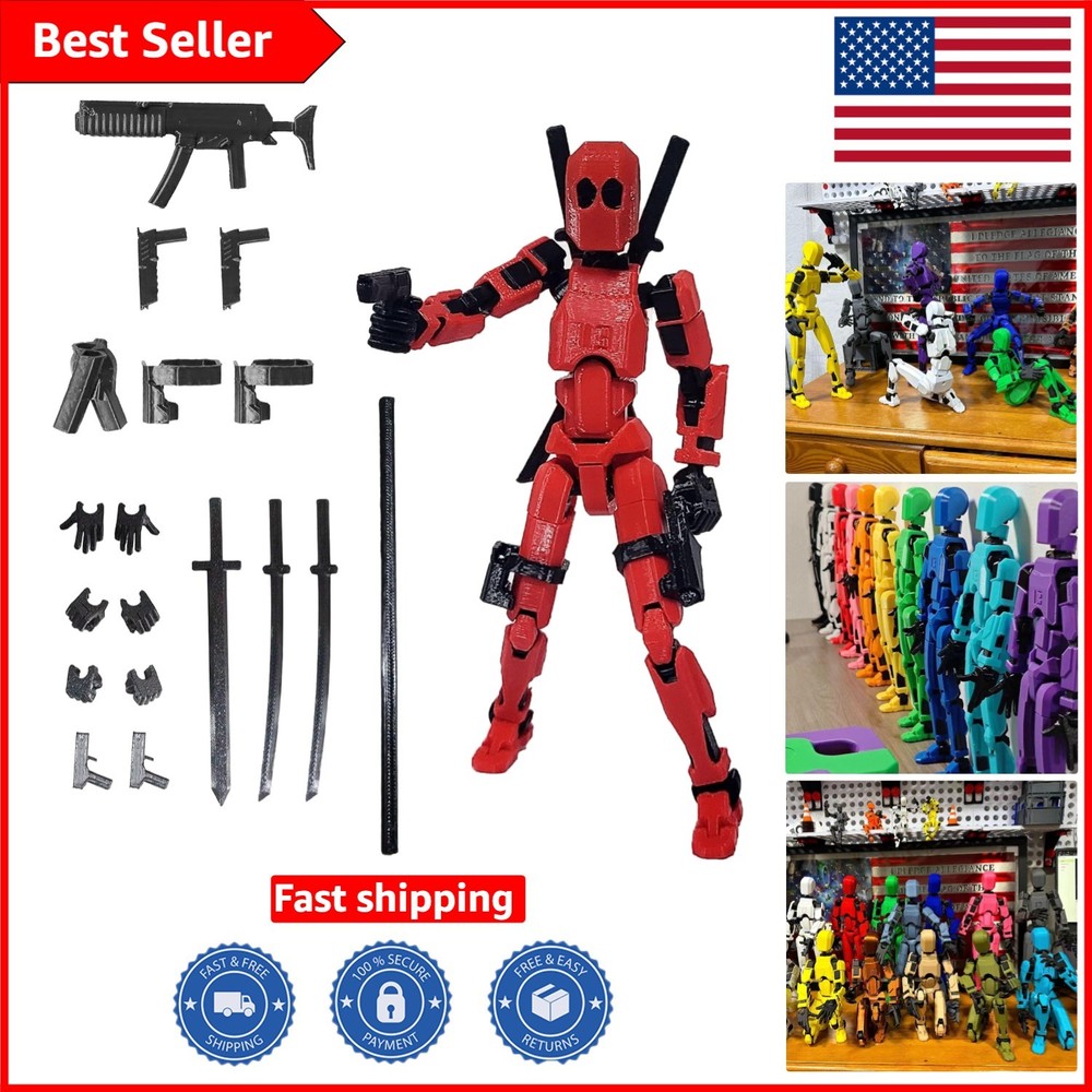 T13 3D Printed Action Figure – Flexible, Fully Jointed, and Ready to Display