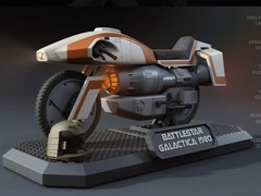 BATTLESTAR GALACTICA Colonial Flying Motorcyle 13″ 1/8 Custom 3d Model Kit
