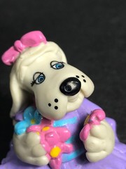 POUND PUPPIES Lot of 3 PVC Miniatures VIOLET Bright Eyes BARKERVILLE 1986 Tonka