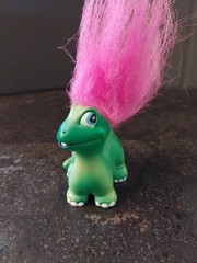 Lot Of 2-Land Of The Trolls-Troll O Saurus+Green Dinosaur