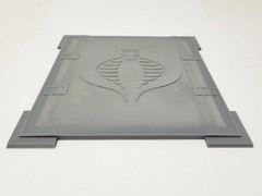 Title G.I. JOE Cobra Landing Pad – 3D Printed 8″ x 8″ Display Base for Cobra F.A