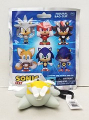 Loose 2024 Monogram 3″ Sonic The Hedgehog S.2 “Silver” 3D Figural Bag Clip READ