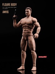 In STOCK 1:12 Flexible Male Joint Suntan Figure Body Head Doll Model Action Toy