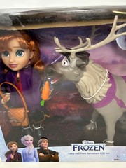 Disney Frozen Queen Anna Articulated Toddler Doll with Sven Reindeer