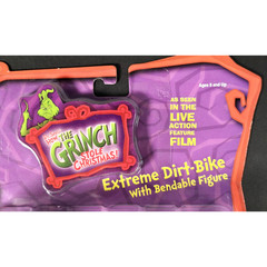 VTG Dr. Seuss How The Grinch Stole Christmas Extreme Dirt Bike Bendable Figure