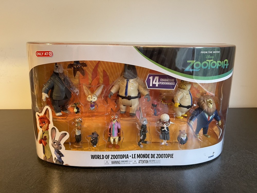 Disney World Of Zootopia 14 Characters Figure Set Target Exclusive Tomy NEW NIB
