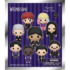 3D Figural Bag Clip Wednesday Series 5 Pack [1 RANDOM Figure]