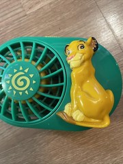 Vintage The Lion King SiMBA Battery Powered Mini Fun Fan by Janex