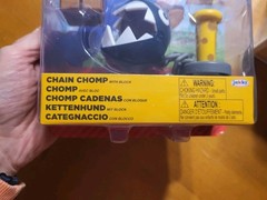 Super Mario CHAIN CHOMP WITH BLOCK 4 Inch Articulated Figure Jakks Pacific