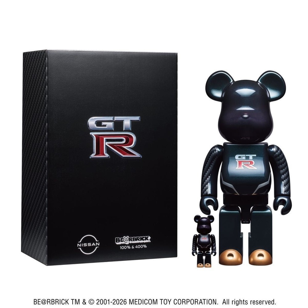 BE@RBRICK NISSAN GT-R 100% and 400% MEDICOM TOY Limited Edition Japan New F/S