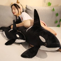 New Lifelike Orcinus Orca Black Killer Whale Plush Toy Stuffed Sea Animals Gift