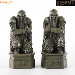 1 Pair Hobbit The Lonely Mountain EREBOR Lord of The Rings Dwarf Statue Bookends