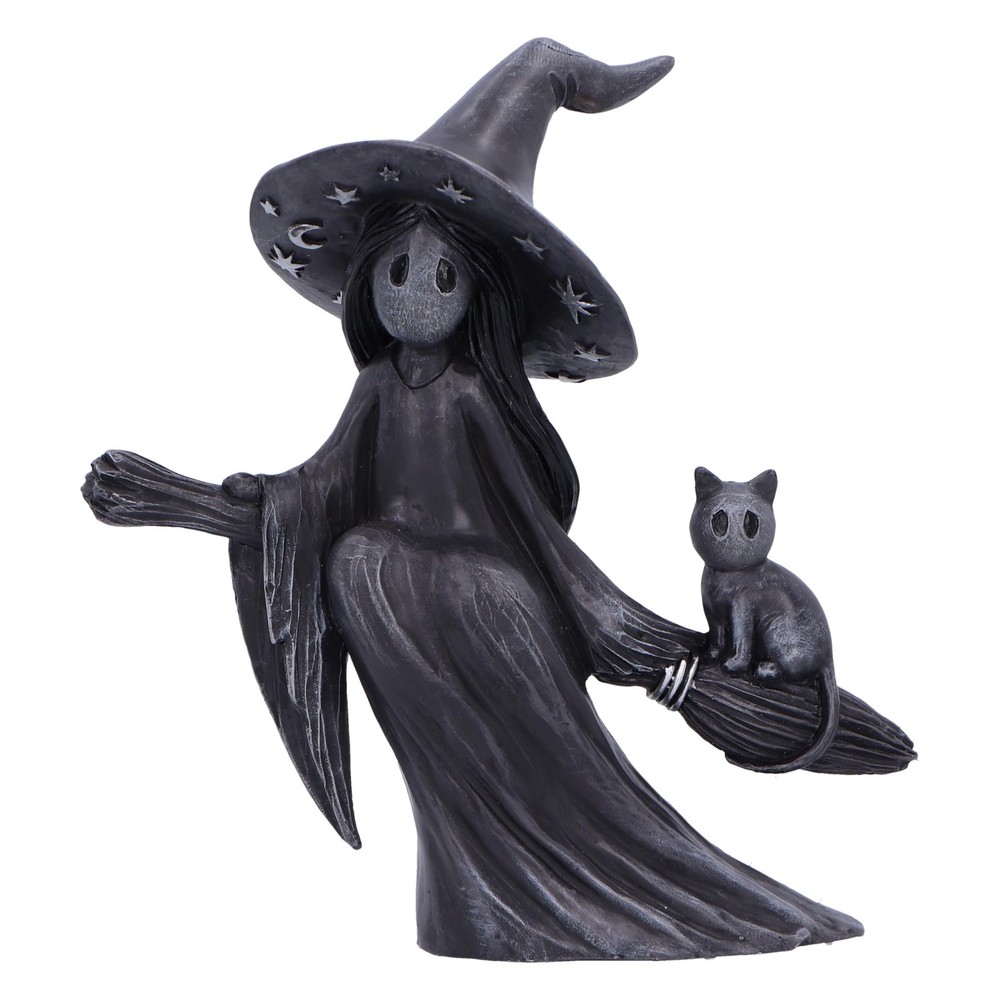 Nemesis Now Little Souls – Beam Figurine 12.7cm, Resin, Black, Witch Ghost on Br