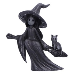 Nemesis Now Little Souls – Beam Figurine 12.7cm, Resin, Black, Witch Ghost on Br