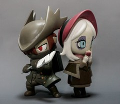 Bloodborne Hunter and Doll Vinyl Figure Statue Set Official Sony PlayStation PS4