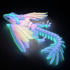 Feathered Wyvern Dragon,3D Printed Dragon, Articulated Dragon with Wings, 3D Pri