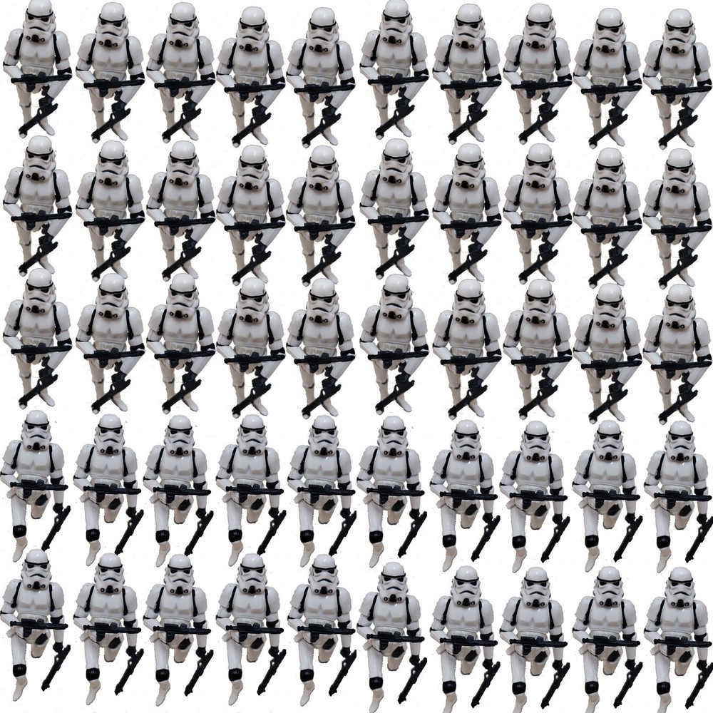 50pcs 3.75″ Star Wars Stormtroopers Full Articulated Action Figure + 100 Blaster