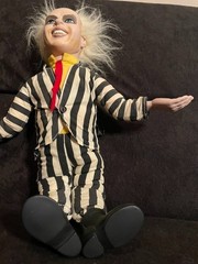 Vintage Beetlejuice Pull-String Talking and Head Spinning Doll 1989 Kenner 16″