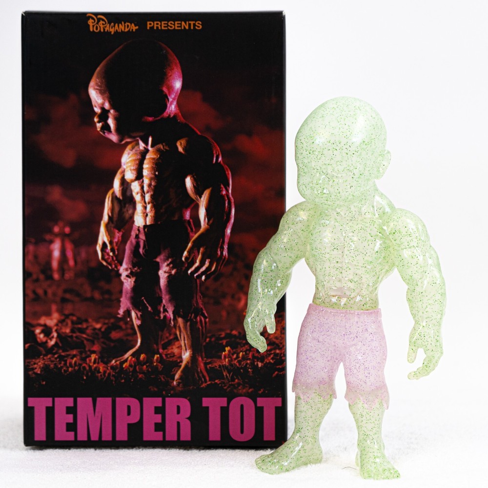 Ron English Temper Tot *Signed* NOS Exclusive Glitter 8″ Designer Figure w/ Box