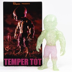Ron English Temper Tot *Signed* NOS Exclusive Glitter 8″ Designer Figure w/ Box