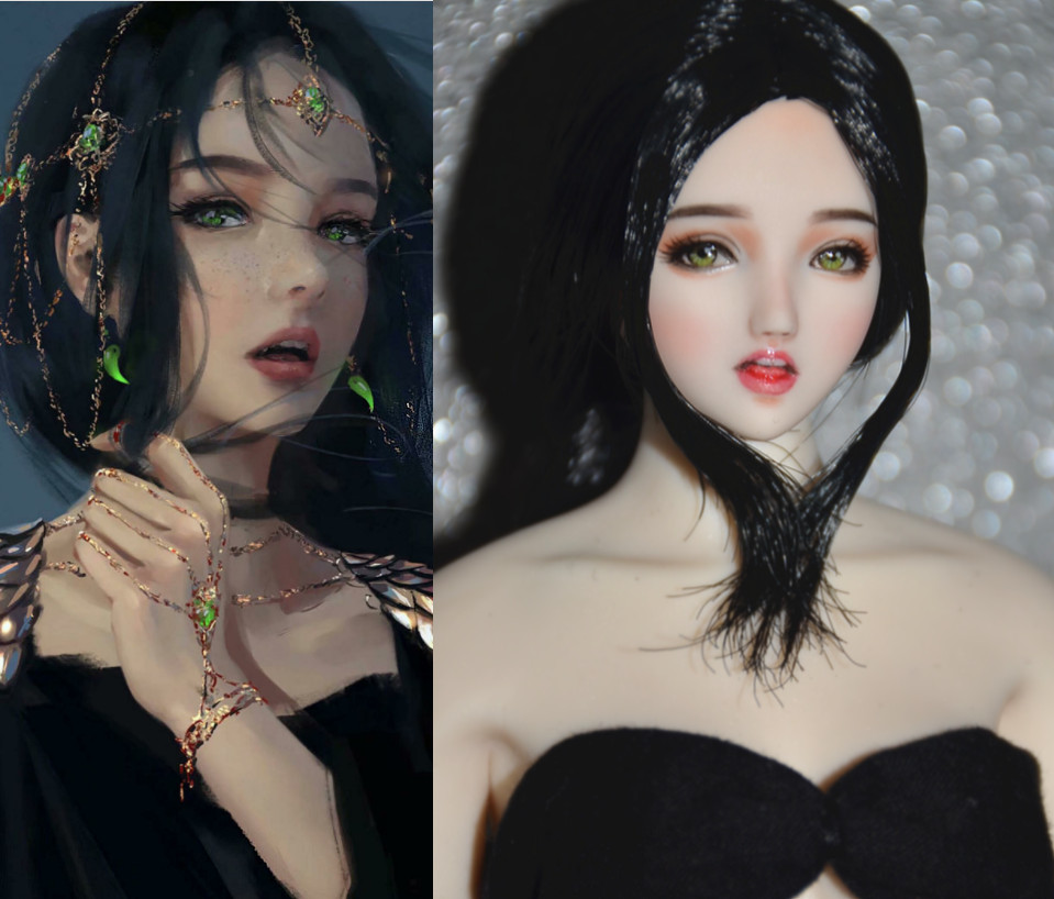 1:6 Princess Girl Obitsu Female Head Sculpt For 12″ Phicen UD JO LD Figure Doll