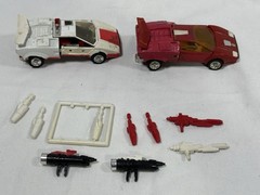 Transformers G1 Red alert And Sideswipe Accessories Lot Vintage Original