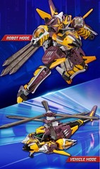 Metal Cardbot W PHANTOM HORNET Yellow Helicopter Transforming Robot Car Toy 2025